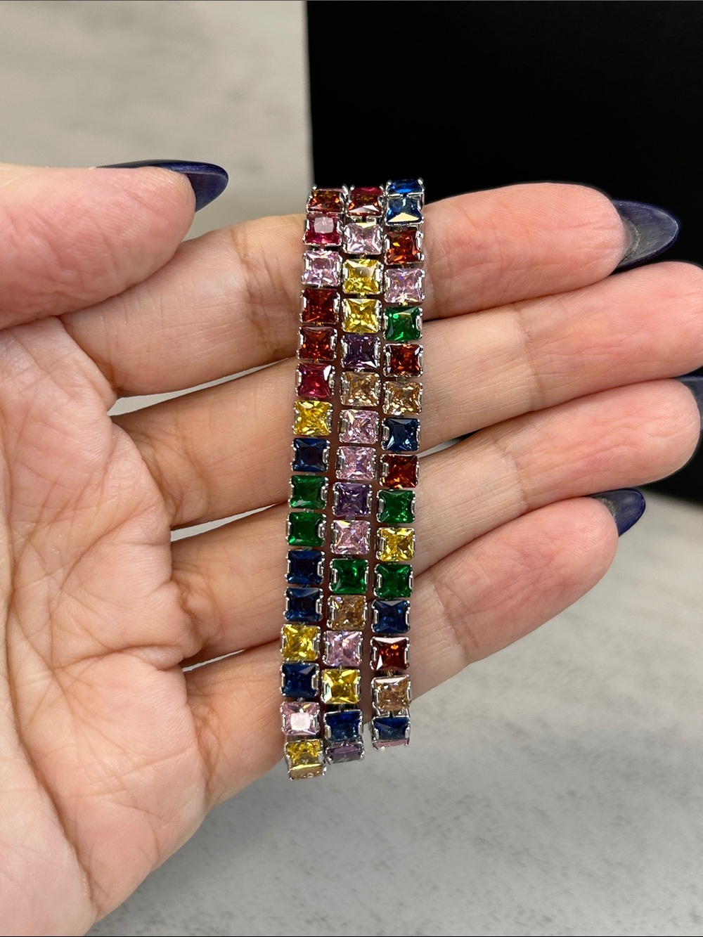 Multicolor Crystal Tennis Bracelet for Women -please see description
